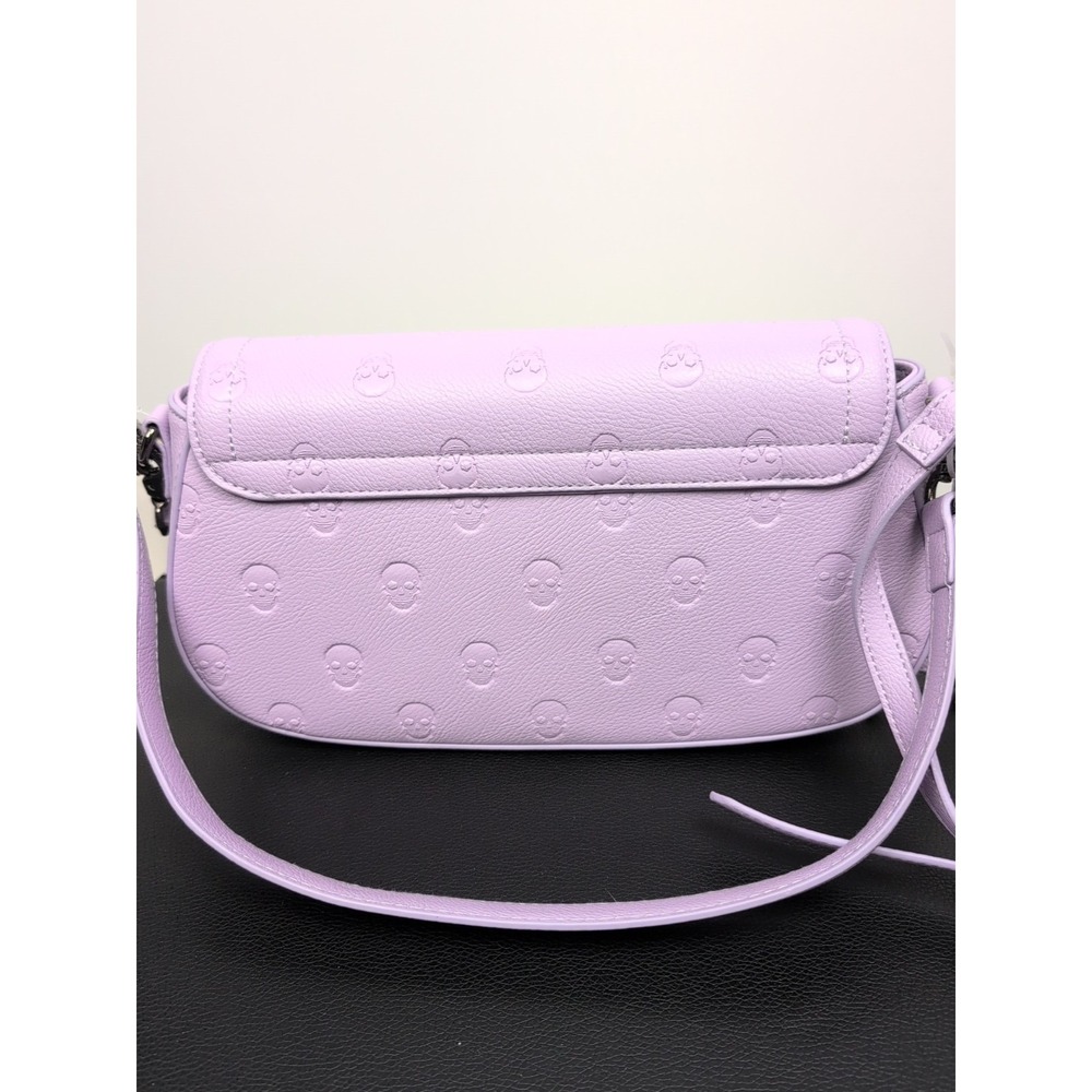 BETSEY JOHNSON Purse Skulls Embossed Crossbody Bag XOMARCI‎ Lavender NWT - Picture 5 of 8